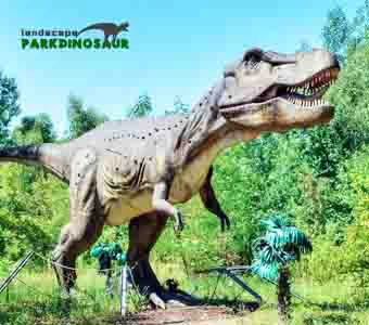 Statuia dinozaurului Jurassic Park T-Rex
